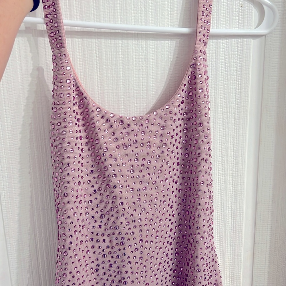 Oh Polly Embellished halter neck mini dress
